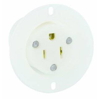 Leviton 5279 C 15 Amp, 125 Volt, Flanged Outlet Receptacle, Straight 