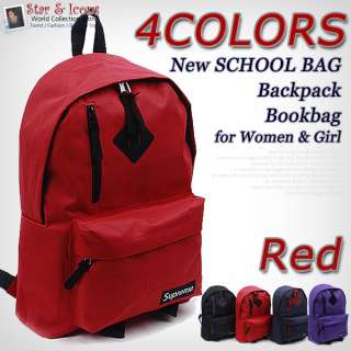New SCHOOL Bag Red Backpack Bookbag for Women & Girl 