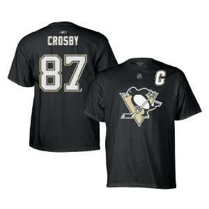 Sidney Crosby Pittsburgh Penguins Captain Player T Shirt Black  