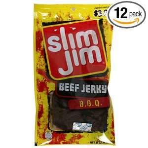 Slim Jim BBQ Jerky, 2.9 Ounce Packages Grocery & Gourmet Food