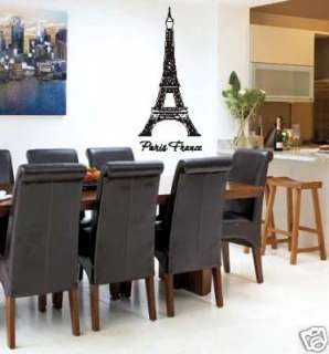 Wall Decal Eiffel Tower Paris France Vinyl NEW Letters  