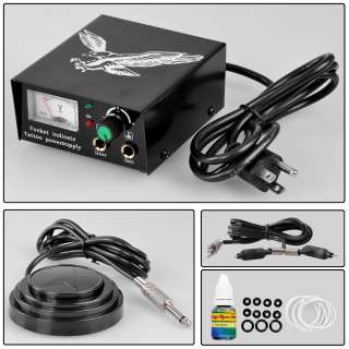 NEW ANALOG TATTOO POWER SUPPLY CLIP CORD PEDAL INK KIT  