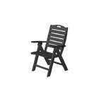   Earth Friendlly Cape Cod Outdoor Patio Folding High Back Chair   Black