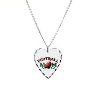 Artsmith Inc Necklace Heart Charm Football Mom with Ivy 