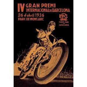  4th International Barcelona Grand Prix 24X36 Giclee Paper 
