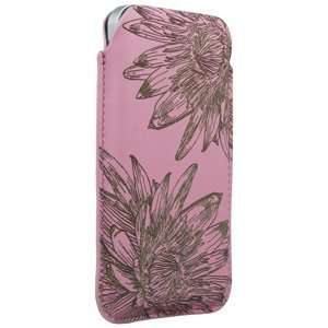  Skinit Lotus Blossom Pink Leather Pouch for Apple iPhone 4 