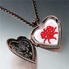 Pugster Valentines Day Heart Knot Photo Pendant Necklace