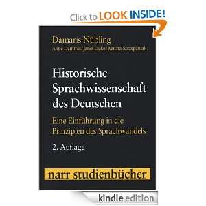 Historische Sprachwissenschaft des Deutschen Eine Einführung in die 