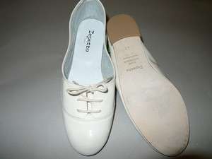 New Repetto Nelson Patent Leather Flats   Ivory 40 EU / 8.5 9  