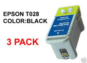 NON OEM 3PK BLACK INK CART T028 FOR EPSON C60 T028201  
