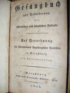 RELIGION EVANGELICAL LUTHERAN CHURCH HYMNAL GERMAN 1808  