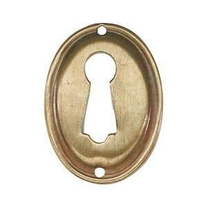  Stamped Keyhole Escutcheon Antique Brass