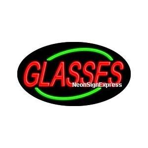 Glasses Flashing Neon Sign