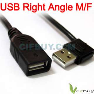 Right angle 90 Degree USB A M/F extension Cable/Cord  