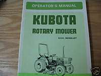 Kubota RC60 27 Rotary Mower Operators Manual  