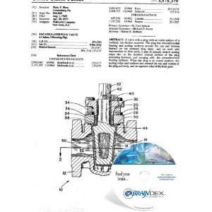  NEW Patent CD for ENCAPSULATED PLUG VALVE 