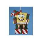   Elf on a Stack of Presents Blow Mold Christmas Ornament 3.25