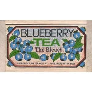 Blueberry Tea Bags in Decorative Wooden Box  Grocery 