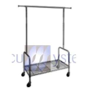  SMALL COMMERCIAL GARMENT RACK CHROME  FACTORY SEALED CASE 