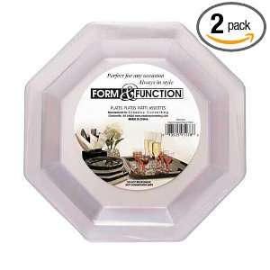 Creative Converting Form and Function Octagon Plastic Plate, Clear, 10 