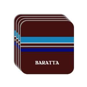   Name Gift   BARATTA Set of 4 Mini Mousepad Coasters (blue design