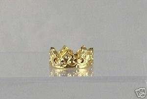 Miniature Gold Kings Crown for dollhouse, crafts  