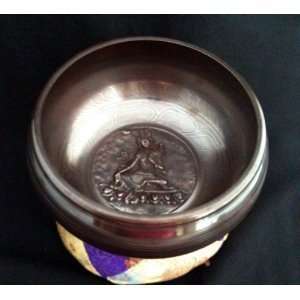  Tibetan Singing Mantra Bowl with Embossed Tara Medium 