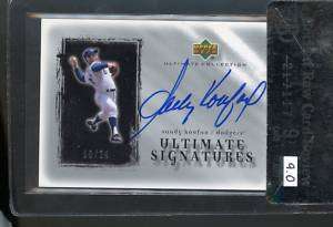 SANDY KOUFAX ULTIMATE COLLECTION SILVER AUTO 6/24 BGS 9  
