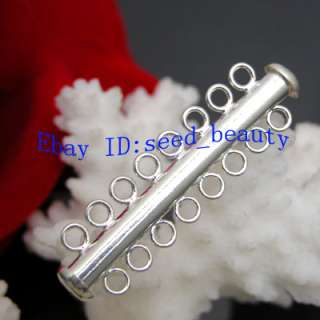 Column tube S925 Silver Jewelry Clasp 8 Strands finding  