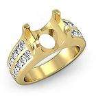 Diamond Engagement Ring Asscher Semi Mount Pave Platinum s5.5 items 