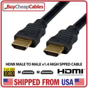 HDMI 1.4 Hi Speed Cable, Ethernet, 3D, 2160P   3 FT.  