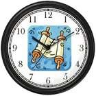 WatchBuddy Toran Scroll No.2 Judaica Jewish Theme Wall Clock by 