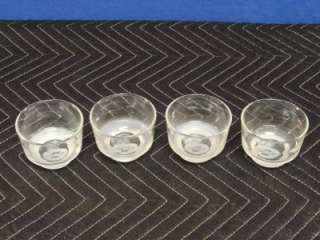 UNITED AIRLINES Drink Glasses Vintage 1960s Rocks 1st Class Set of 4 