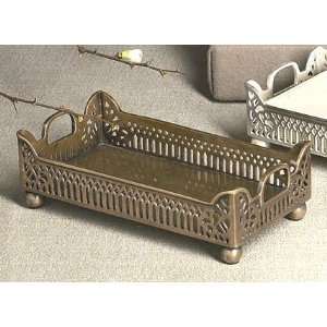  Antique Brass Gallery Guest Towel Tray, Set of 4 Kitchen 