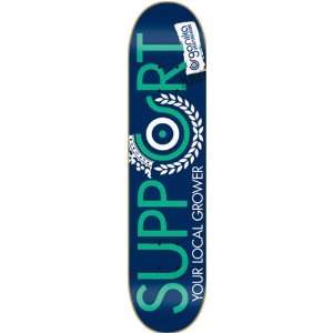 Organika Support Skateboard Deck   8.1 Blue Sports 