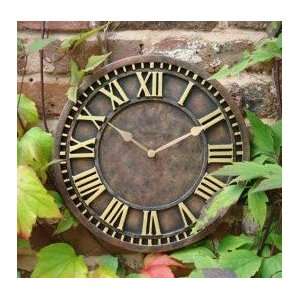  Antique Rust Effect Outdoor Garden Clock   31 cm (12.2 