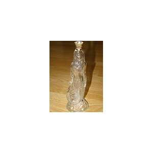 Avon Bottle Shaped like MERMAID Clear Glass Bottom w/Plastic Lid Cap