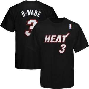  adidas Miami Heat #3 D Wade Black Net Player Nickname T 