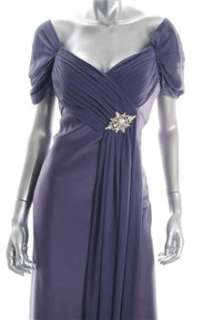 Alex Evenings NEW Purple Formal Dress Embellished Ruched 14  