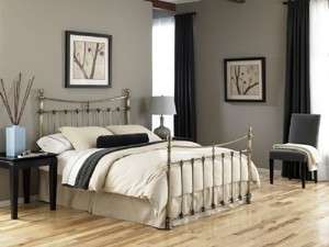 Full Size Leighton Bed w/ Frame   Antique Brass Finish  