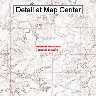 USGS Topographic Quadrangle Map   Bullhead Reservoir, Montana (Folded 