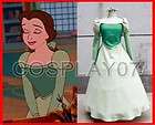 Beauty and The Beast Belle Green cosplay costume Custom Size 