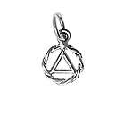 AA Alcoholics Anonymous Jewelry Pendant, Sterling, Very Small Symbol 