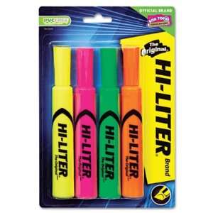   Style Chisel Tip Highlighters, 4 Colored Highlighters