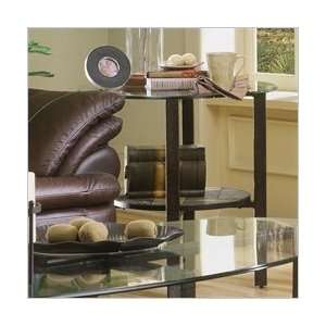 Standard Circular Montage Glass Top End Table Furniture & Decor