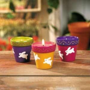  Bunny Flower Pot Candles Case Pack 24