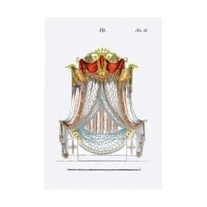 French Empire Bed No 15 12x18 Giclee on canvas 