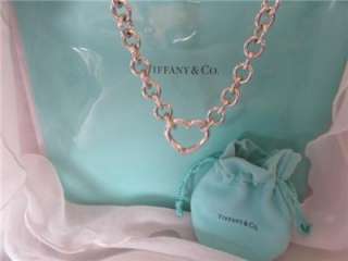 Tiffany & Co. Heart Clasp Link Sterling Silver Necklace  