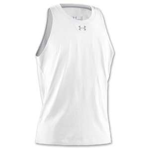   ARMOUR Charged Cotton Mens Tank, White/Aluminum