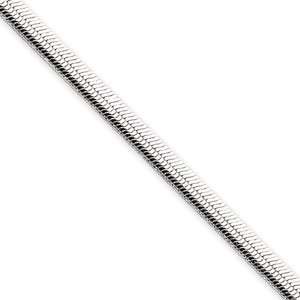    3.75mm, Sterling Silver, Flat Snake Chain, 24 inch Jewelry
